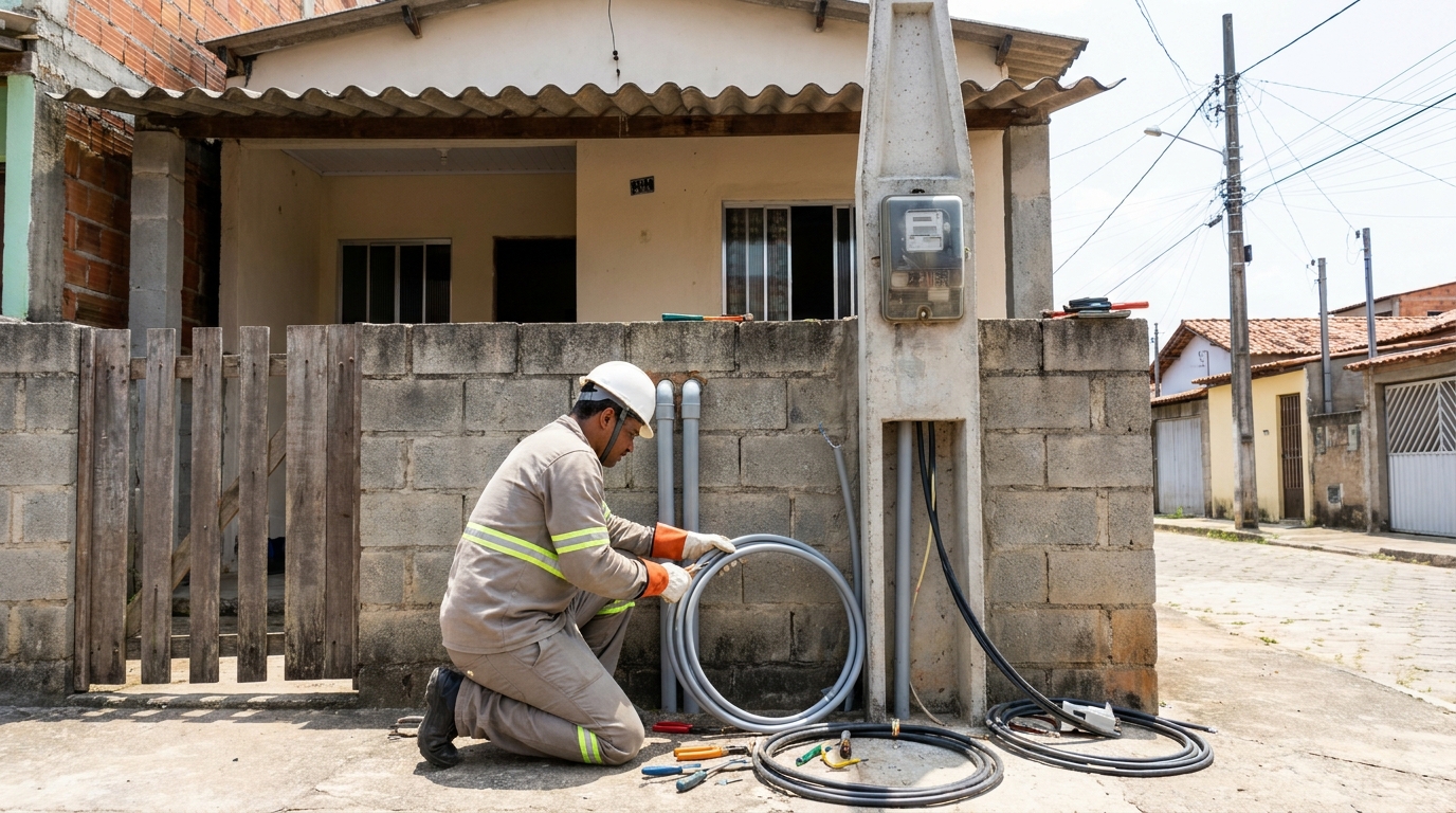 Instalacao de padrao de energia residencial em Anápolis‑GO
